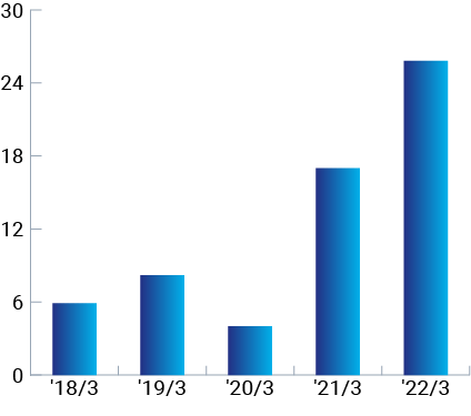 自己資本当期純利益率 (%)