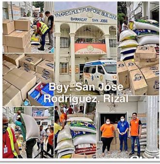 Items donated to victims